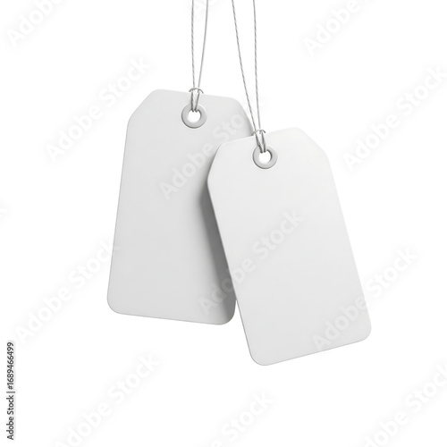 A clean white pricing tag mockup