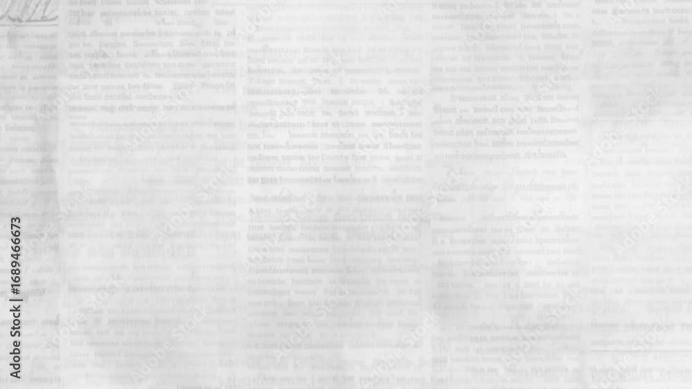 Vintage newspaper collage loop.Black and white stop-motion loop of vintage news clippings,Background video and copy space for advertising elements.Stop motion background video	