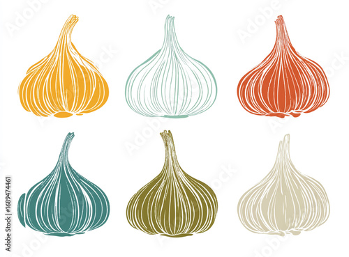 garlic isolated on white background