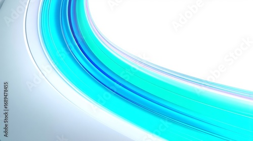 Curved Abstract Layers with Blue and White Gradations Create a Modern and Minimalist Background Texture