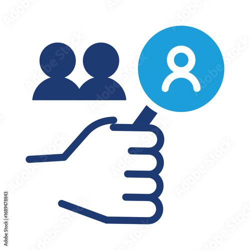 head hunting colored icon vector design good for web or mobile app