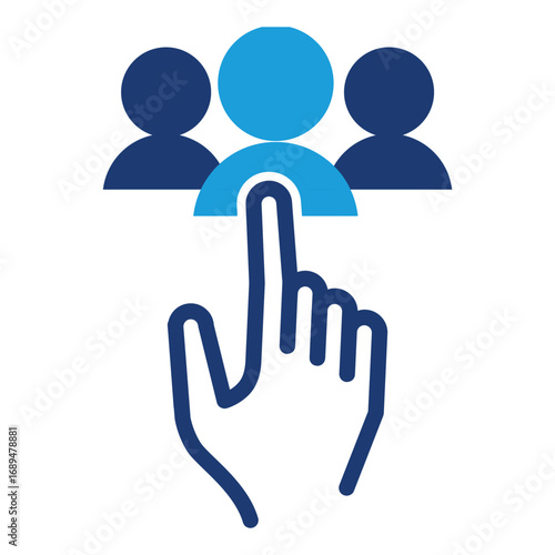 selcting employer colored icon vector design good for web or mobile app