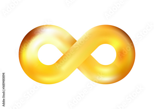 infinity gold yellow honey look vector isolated object