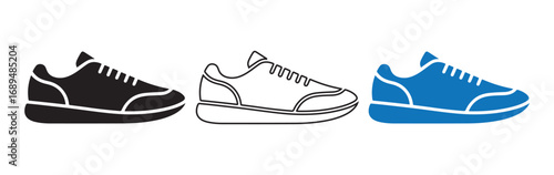 Sneaker shoe line icon. Vector eps 10