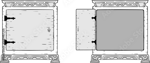 Design of elegant medieval furniture