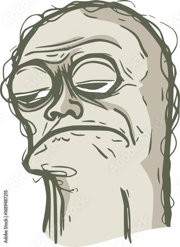 Design of meme sad expression
