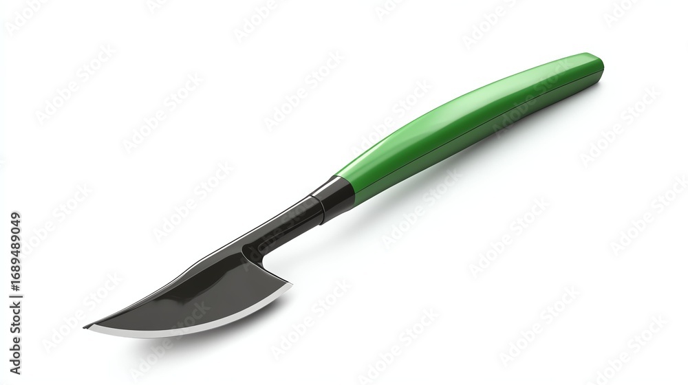 Fototapeta premium A realistic mockup of a branded garden hand weeder on a white background