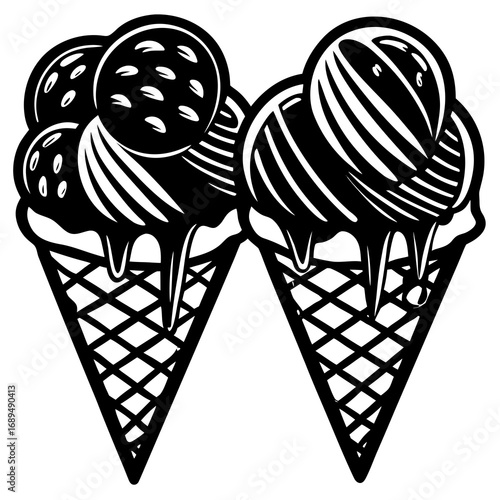 Two Ice Cream Cones