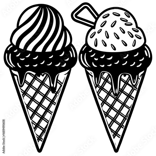 Two Ice Cream Cones