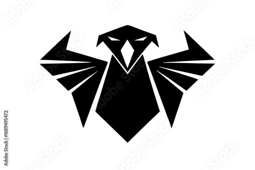 Geometric Raven Icon – Symbol of Mystery, Power, and Modern Design