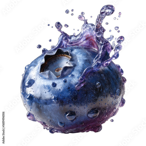 Blueberry bursting with liquid