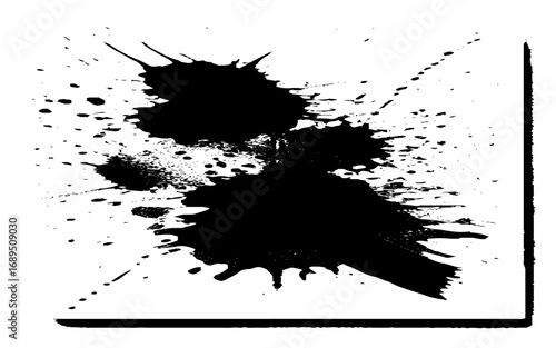 Abstract Grunge Brush Stroke Shape Vector Illustration on Clean White Background – Rough Textured Paint Design Element for Modern Art, Poster, Banner, and Graphic Projects.