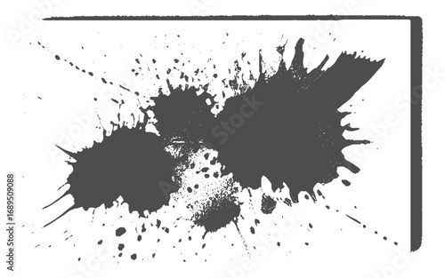 Abstract Grunge Brush Stroke Shape Vector Illustration on Clean White Background – Rough Textured Paint Design Element for Modern Art, Poster, Banner, and Graphic Projects.