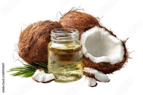 Fresh coconuts and coconut oil