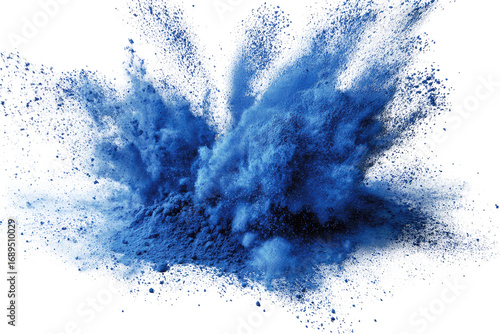 Abstract explosion of vibrant blue powder (1)