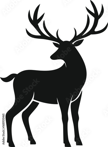 deer silhouette vector illustration
