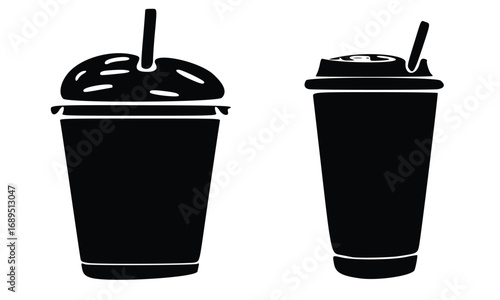 Ice cream icon and soda drink vector illustration isolated on white background