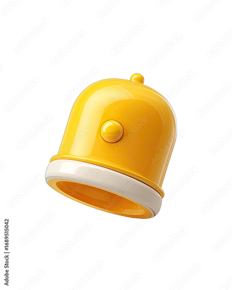 Fototapeta premium Bright yellow cap, 3D render