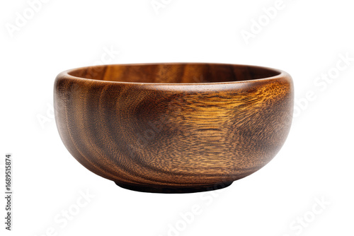 Wooden bowl, smooth, rich brown tones