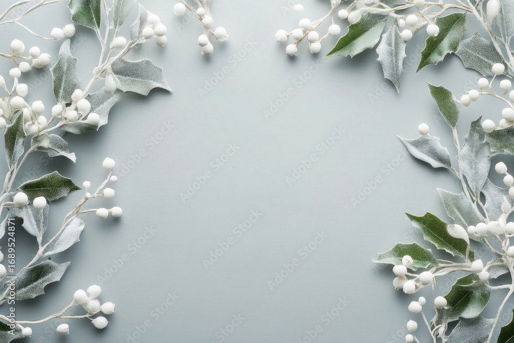 Fototapeta premium Merry Christmas leaves leaf christmas.
