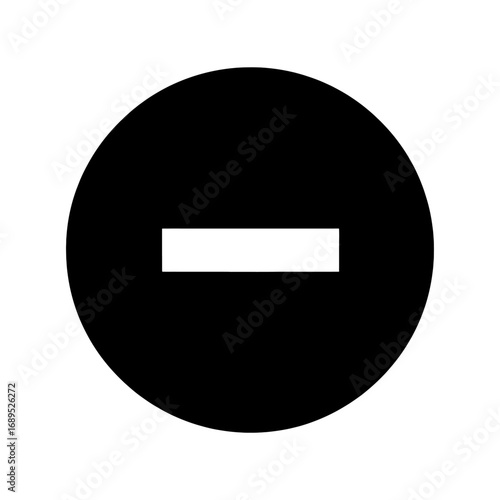 Free Download A simple, black circle containing a horizontal, white rectangular shape. - GFXLoad