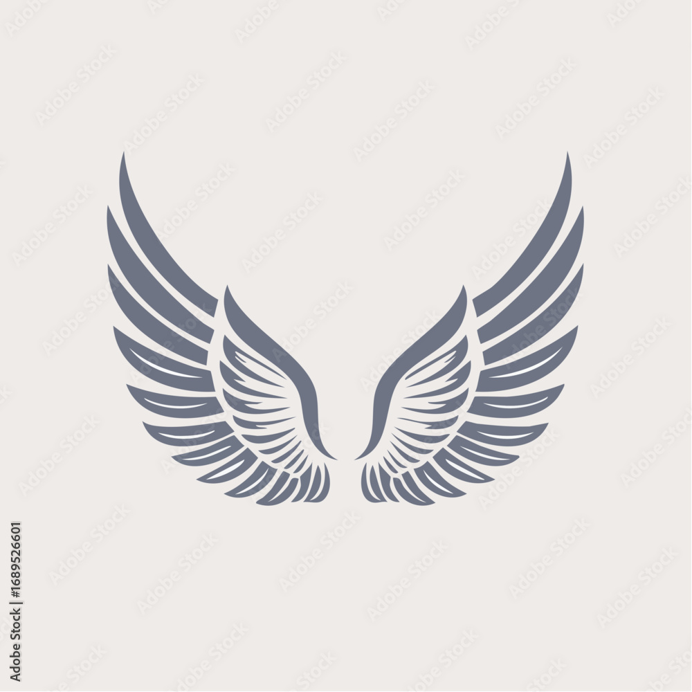Fototapeta premium Elegant Angel Wings Design A Vector Illustration Symbolizing Freedom and Grace