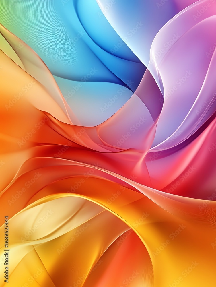Fototapeta premium Colorful abstract waves in vibrant hues.