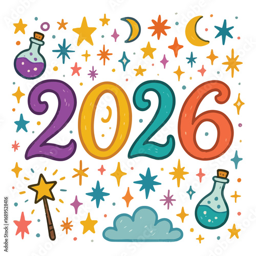 Magic Theme 2026 Illustration - Enchanted Wizardry & Spellbinding Art

