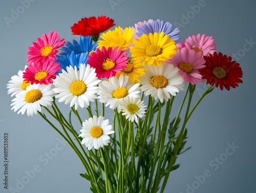 Vibrant Colorful Daisy Flower Bouquet Photography