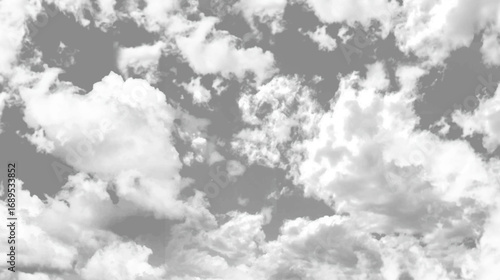 Sunny day sky blue and bright with pretty clouds. calm soothing environment, expansive overhead view. 
