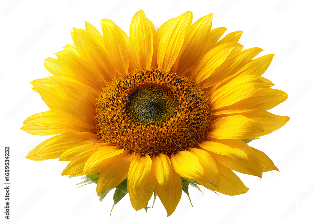 Fototapeta premium yellow sunflower, png clipart with transparent background and cutout..