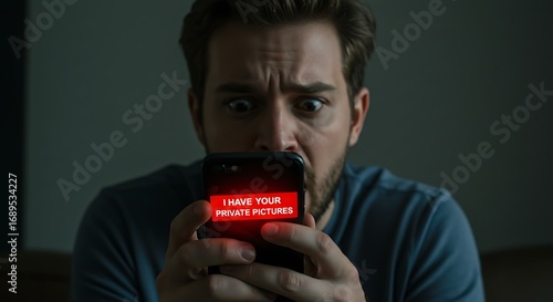 Man Scared by Phone Message.