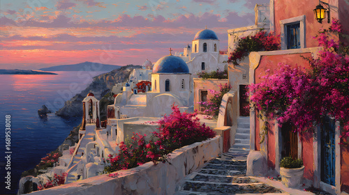 Fototapeta Naklejka Na Ścianę i Meble -  santorini island greece