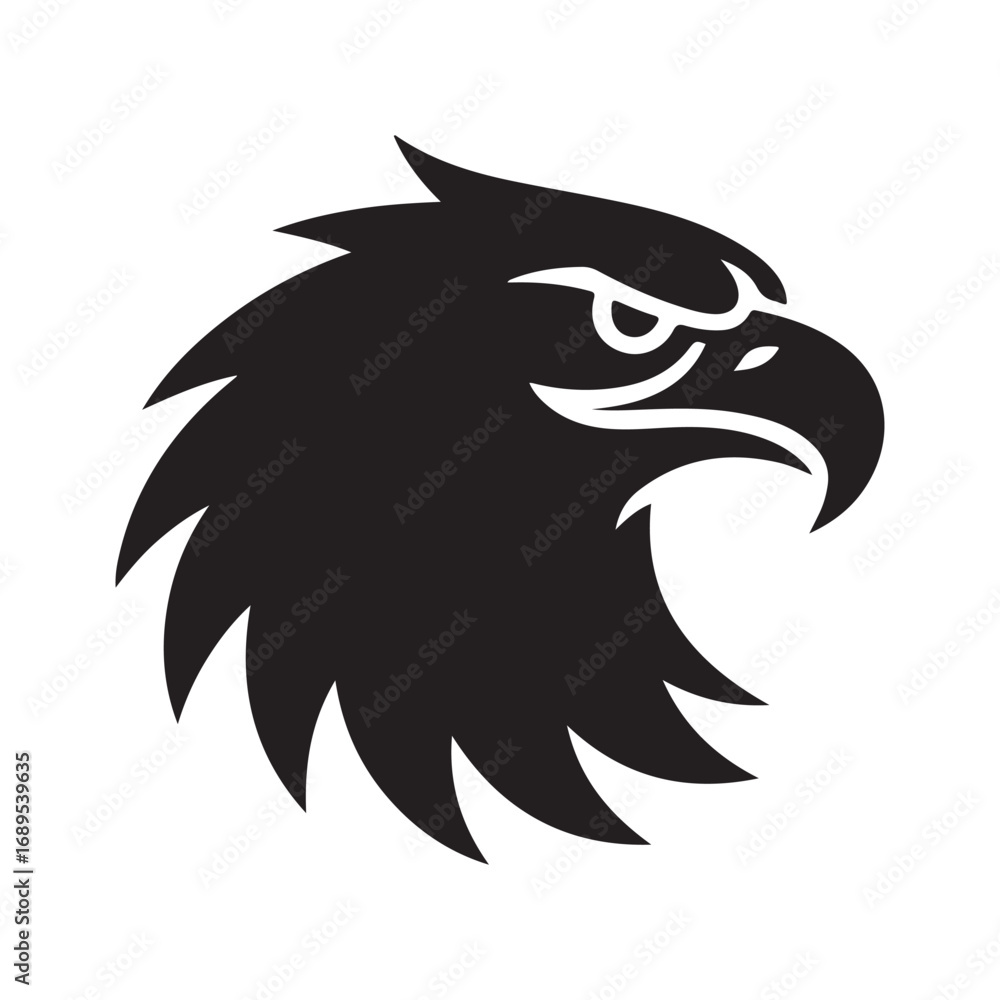 Obraz premium eagle vector silhouette outline sketch logo illustration
