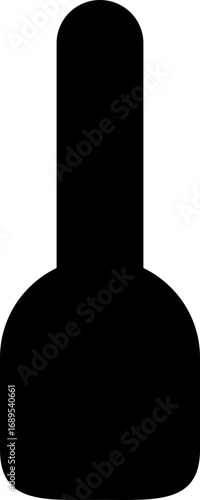 Nail polish bottle icon in black silhouette style, beauty cosmetic container group, flat minimal vector collection for manicure, pedicure, and salon design