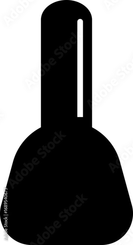 Nail polish bottle icon in black silhouette style, beauty cosmetic container group, flat minimal vector collection for manicure, pedicure, and salon design