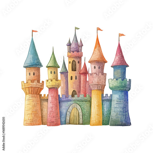 castle hand drawn illustration