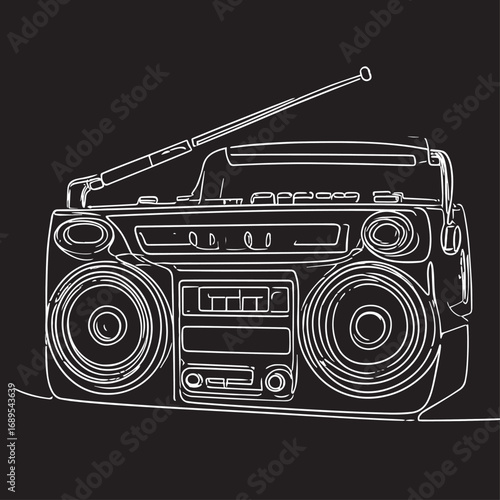 an vector image of radio