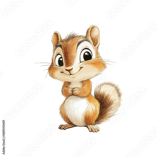 chipmunk hand drawn illustration