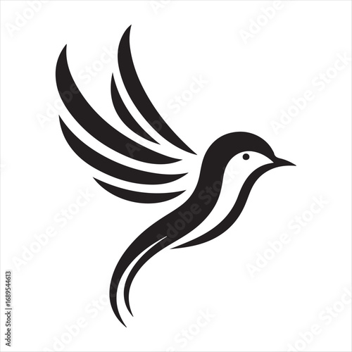 flying birds vector silhouette outline idea design illustration. flying birds icon set collections
