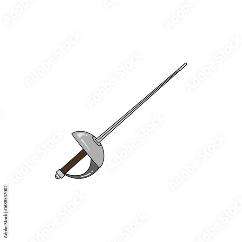 A fenching sword icon logo flat vector design
