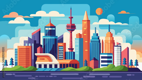 illustration of a city skyline