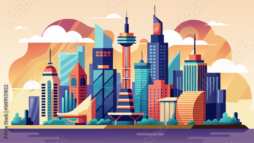 illustration of a city skyline