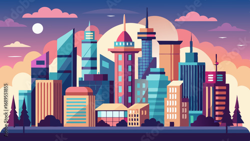 illustration of a city skyline