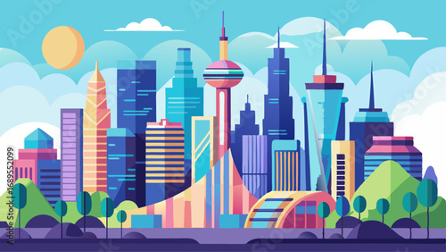 illustration of a city skyline