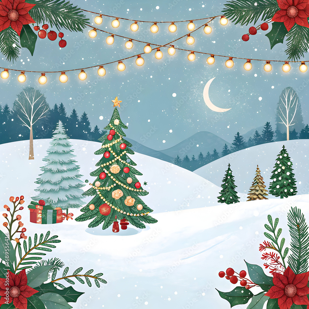 Fototapeta premium Christmas background design