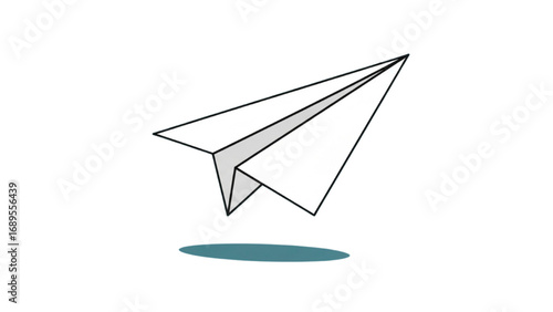 Paper Airplane Icon Vector | Simple Paper Plane Illustration for Messaging, Travel, and Delivery