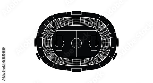 aerial view of stadium seating layout for sports events