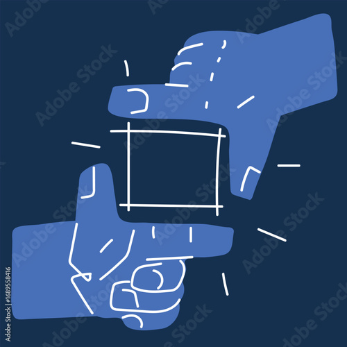 Cartoon vector illustration of a hand dropping ballot as a metaphor for democracy, choice, and civic responsibility against dark background