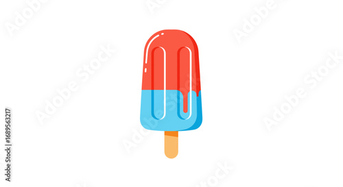 Red and Blue Popsicle on a Stick Summer Treat.